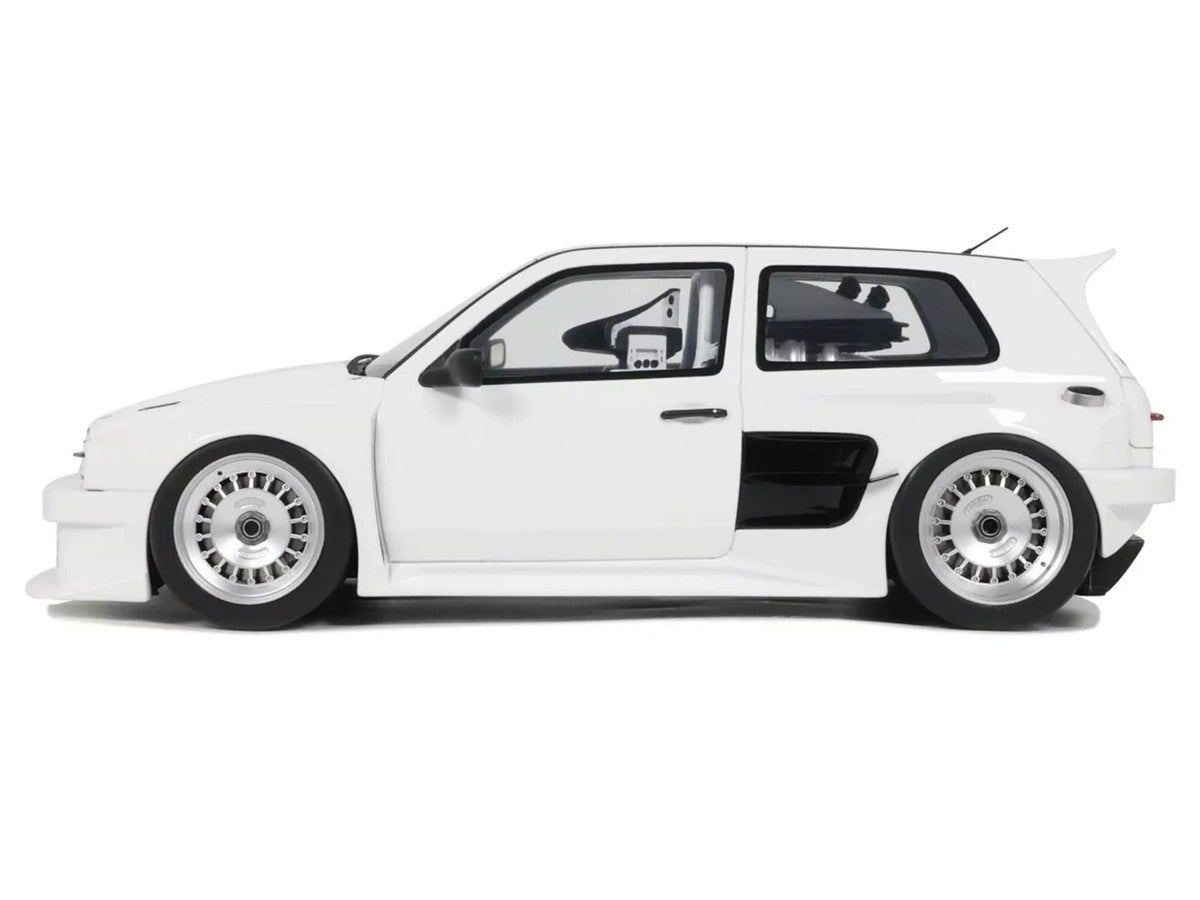 2024 Volkswagen Golf III by Khyzyl Saleem White Limited Edition to 2000 pieces Worldwide 1/18 Model Car by Otto Mobile LuxuryLifeWay Online Store
