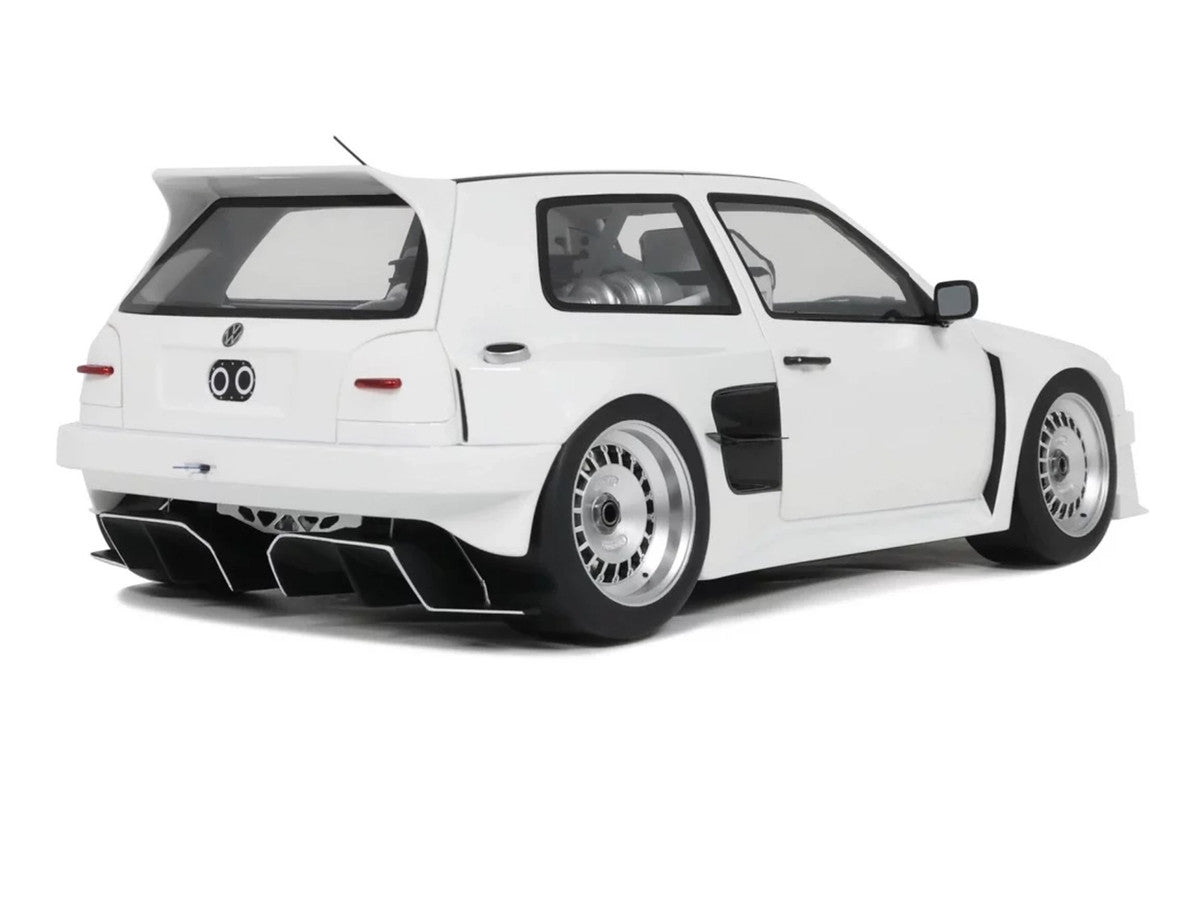 2024 Volkswagen Golf III by Khyzyl Saleem White Limited Edition to 2000 pieces Worldwide 1/18 Model Car by Otto Mobile LuxuryLifeWay Online Store