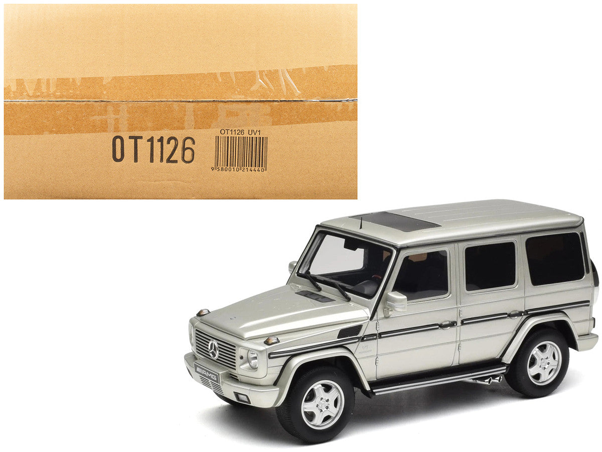 2003 Mercedes-Benz G-Class 55 AMG Iridium Silver Metallic Limited Edition to 999 pieces Worldwide 1/18 Model Car by Otto Mobile LuxuryLifeWay Online Store