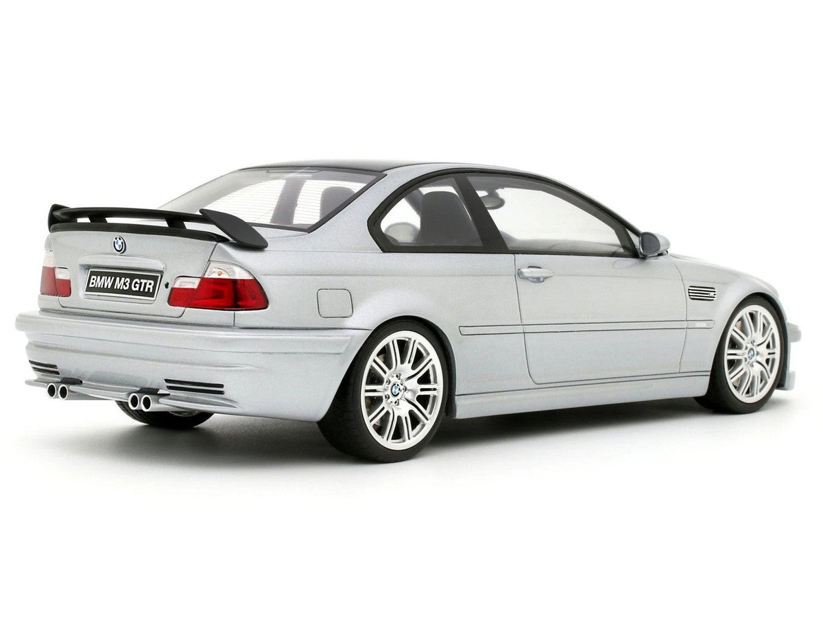 2001 BMW E46 M3 GTR Street Titan Silver Metallic 1/18 Model Car by Otto Mobile LuxuryLifeWay Online Store