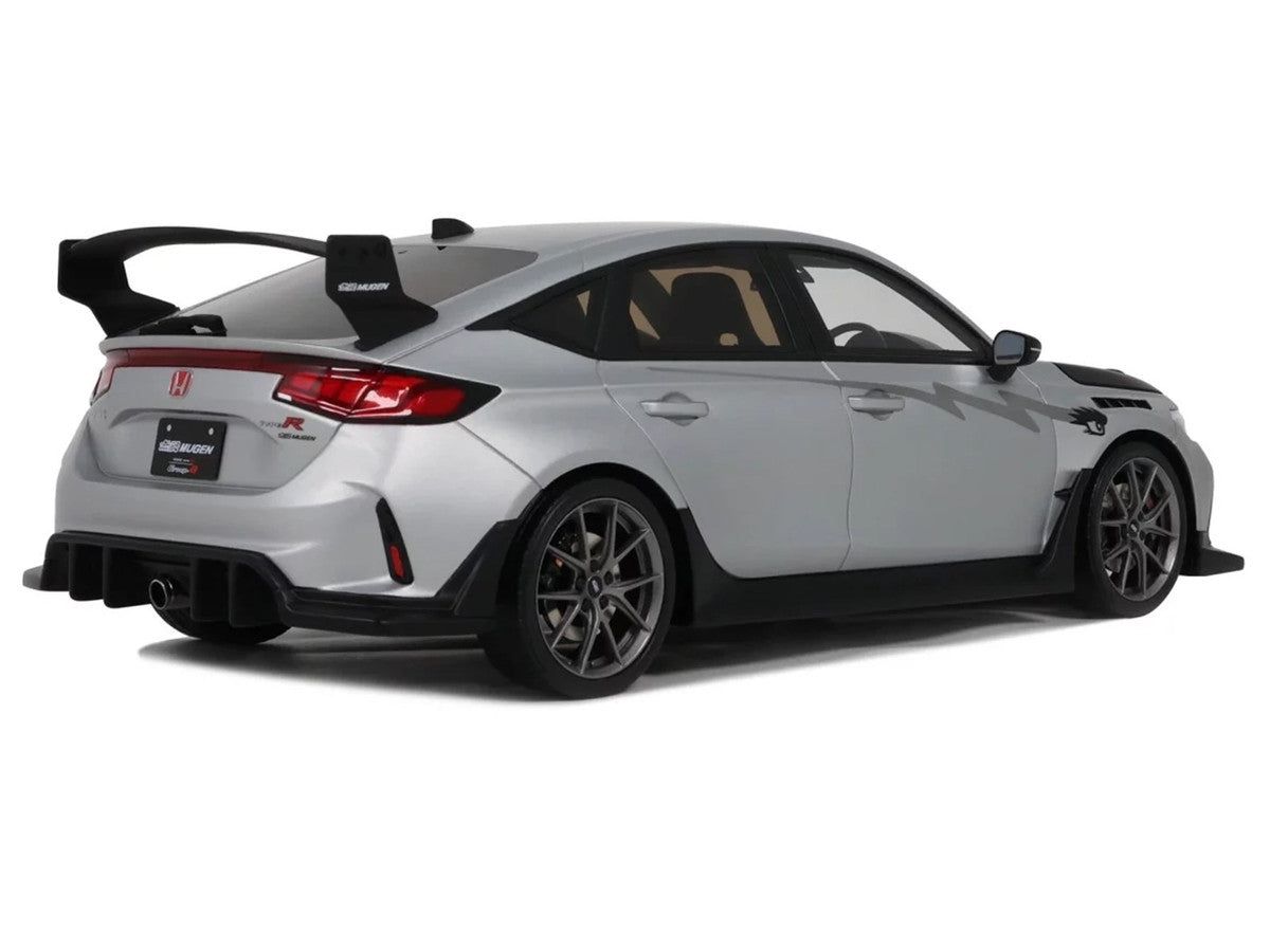 2024 Honda Civic Type R Mugen Group B RHD (Right Hand Drive) Matt Silver Metallic with Black Hood Limited Edition to 999 pieces Worldwide 1/18 Model Car by Otto Mobile LuxuryLifeWay Online Store