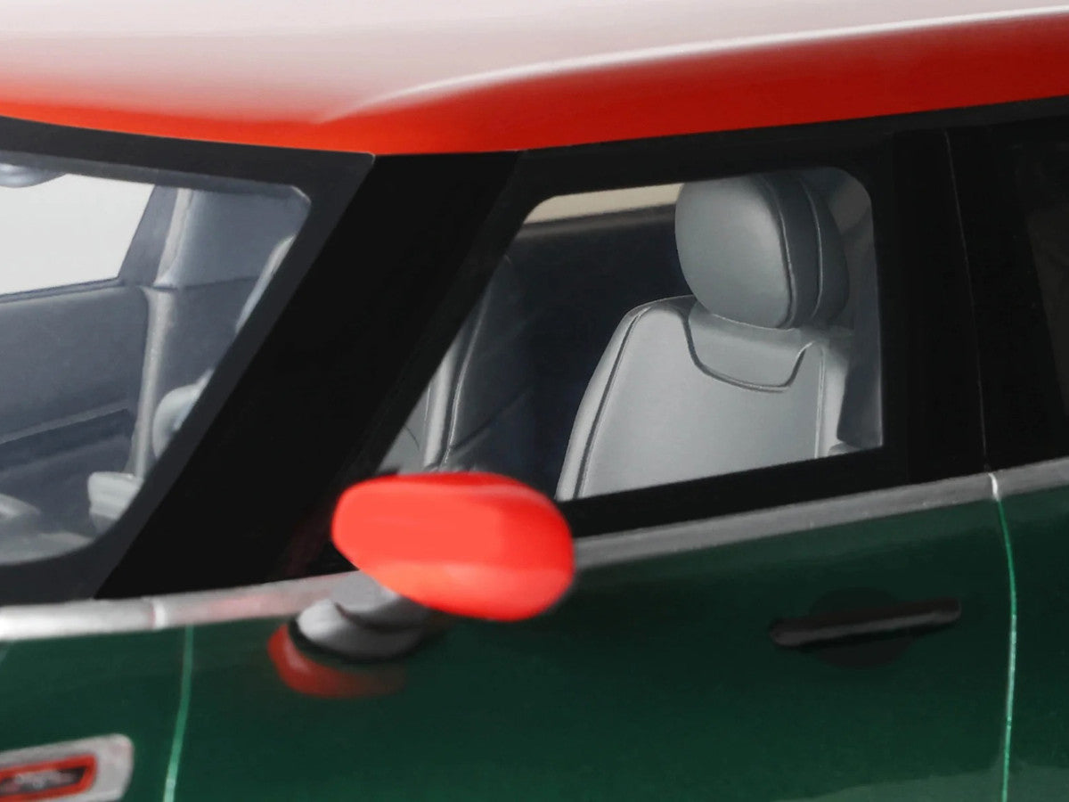 2021 Mini Clubman (F54) JCW British Green Metallic with Red Top and Stripes Limited Edition to 999 pieces Worldwide 1/18 Model Car by Otto Mobile LuxuryLifeWay Online Store