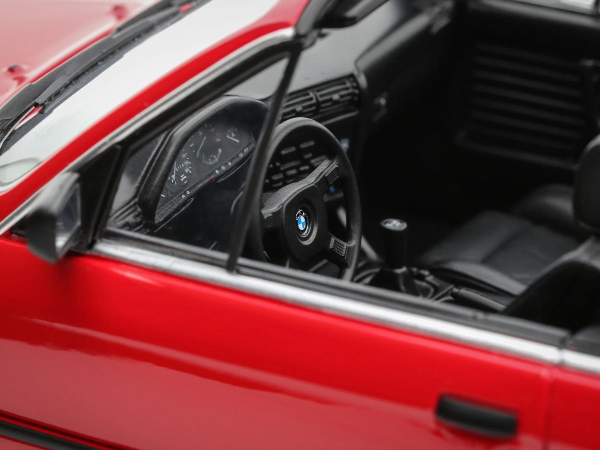 1986 BMW 325i Convertible Bright Red Limited Edition to 2000 pieces Worldwide 1/18 Model Car by Otto Mobile LuxuryLifeWay Online Store