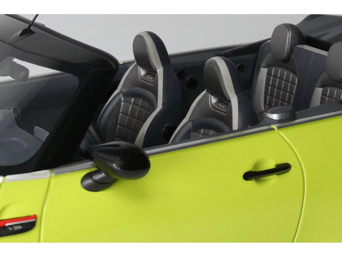 2021 Mini JCW Cabrio Zesty Yellow with Black Stripes 1/18 Model Car by Otto Mobile LuxuryLifeWay Online Store