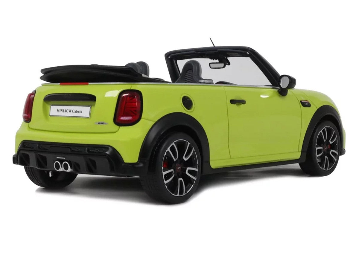 2021 Mini JCW Cabrio Zesty Yellow with Black Stripes 1/18 Model Car by Otto Mobile LuxuryLifeWay Online Store