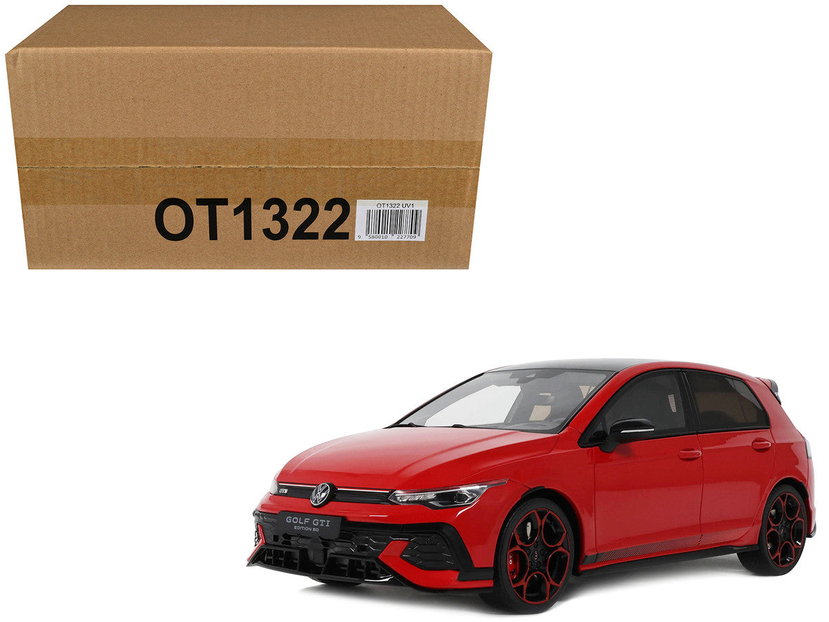2024 Volkswagen Golf Mk.8 GTi 50th Edition Tornado Red Limited Edition to 999 pieces Worldwide 1/18 Model Car by Otto Mobile LuxuryLifeWay Online Store