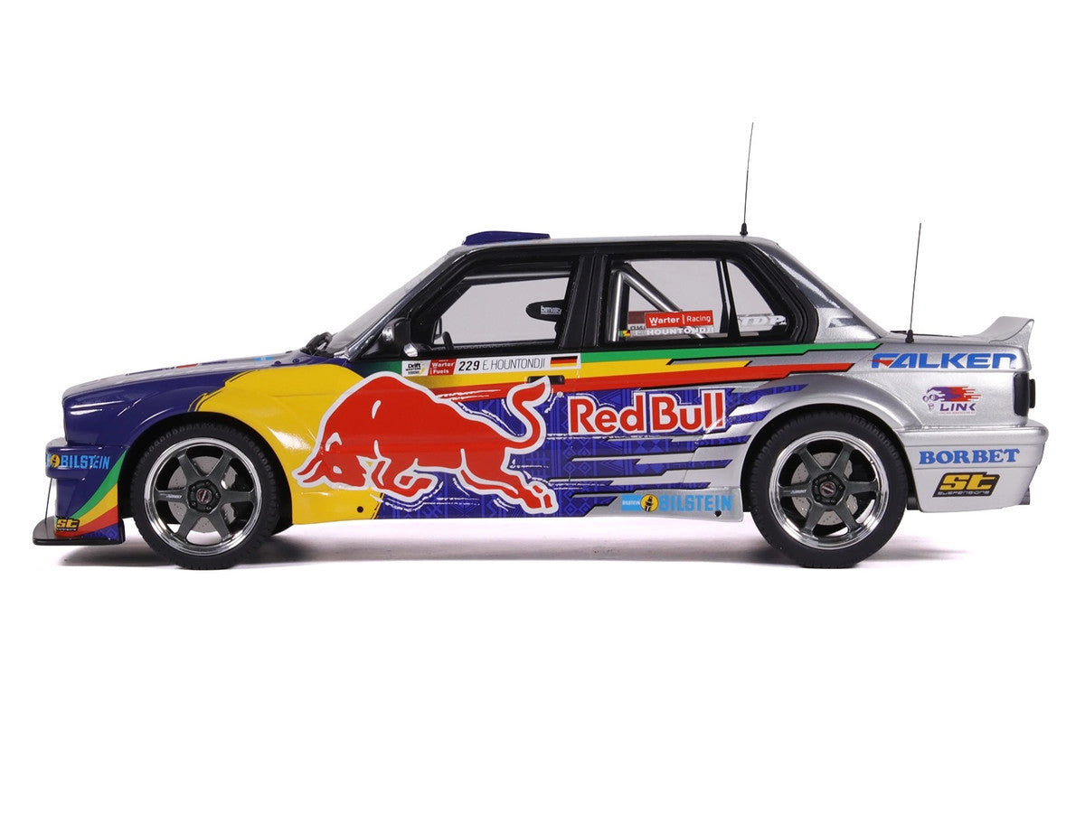 2023 BMW E30 V8 Drift "Red Bull Driftbrothers" Blue and Silver with Graphics Limited Edition to 3000 pieces Worldwide 1/18 Model Car by Otto Mobile LuxuryLifeWay Online Store