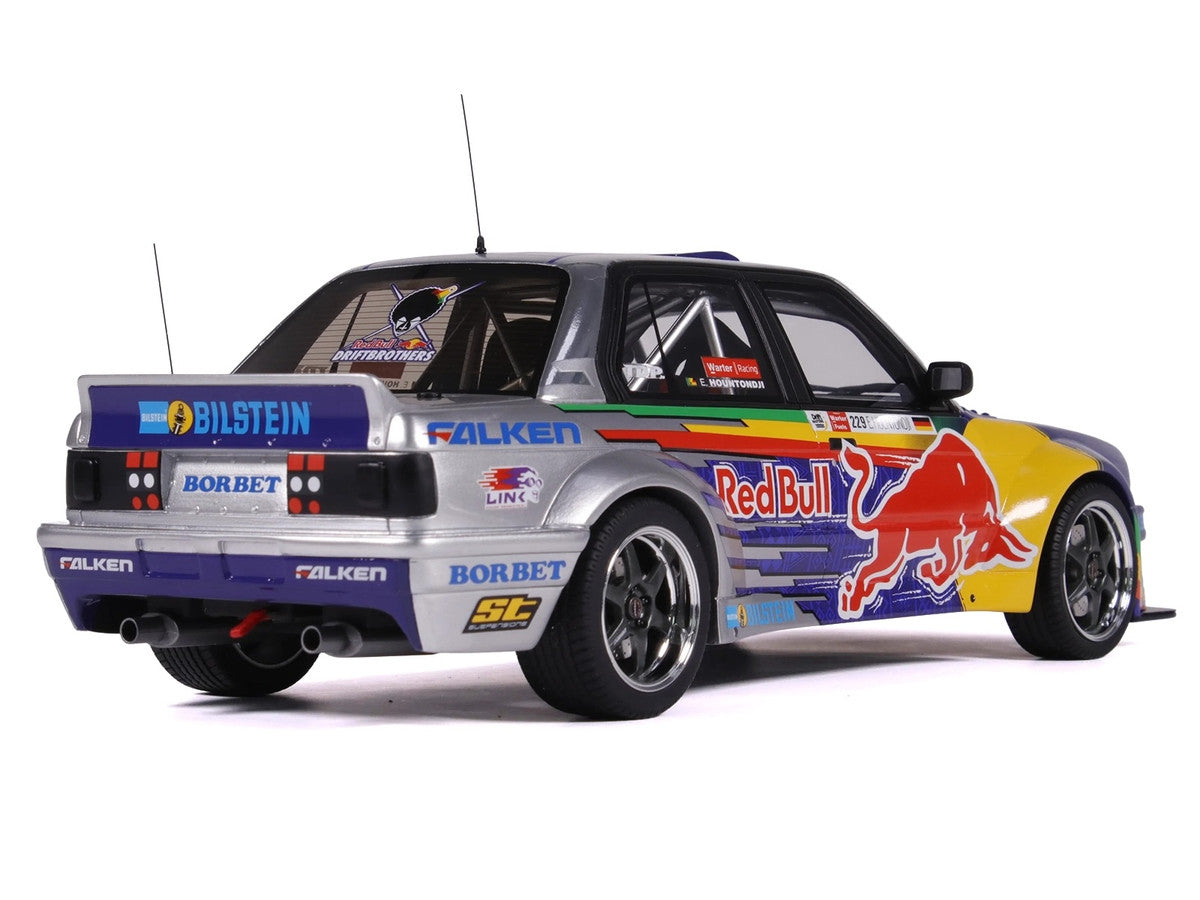 2023 BMW E30 V8 Drift "Red Bull Driftbrothers" Blue and Silver with Graphics Limited Edition to 3000 pieces Worldwide 1/18 Model Car by Otto Mobile LuxuryLifeWay Online Store