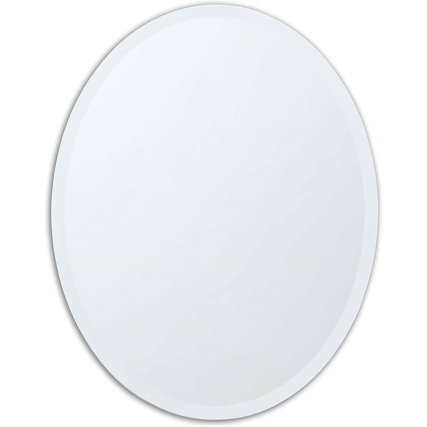 Oval Frameless 36-inch Beveled Bathroom Bedroom Living Room Vanity Wall Mirror LuxuryLifeWay Online Store