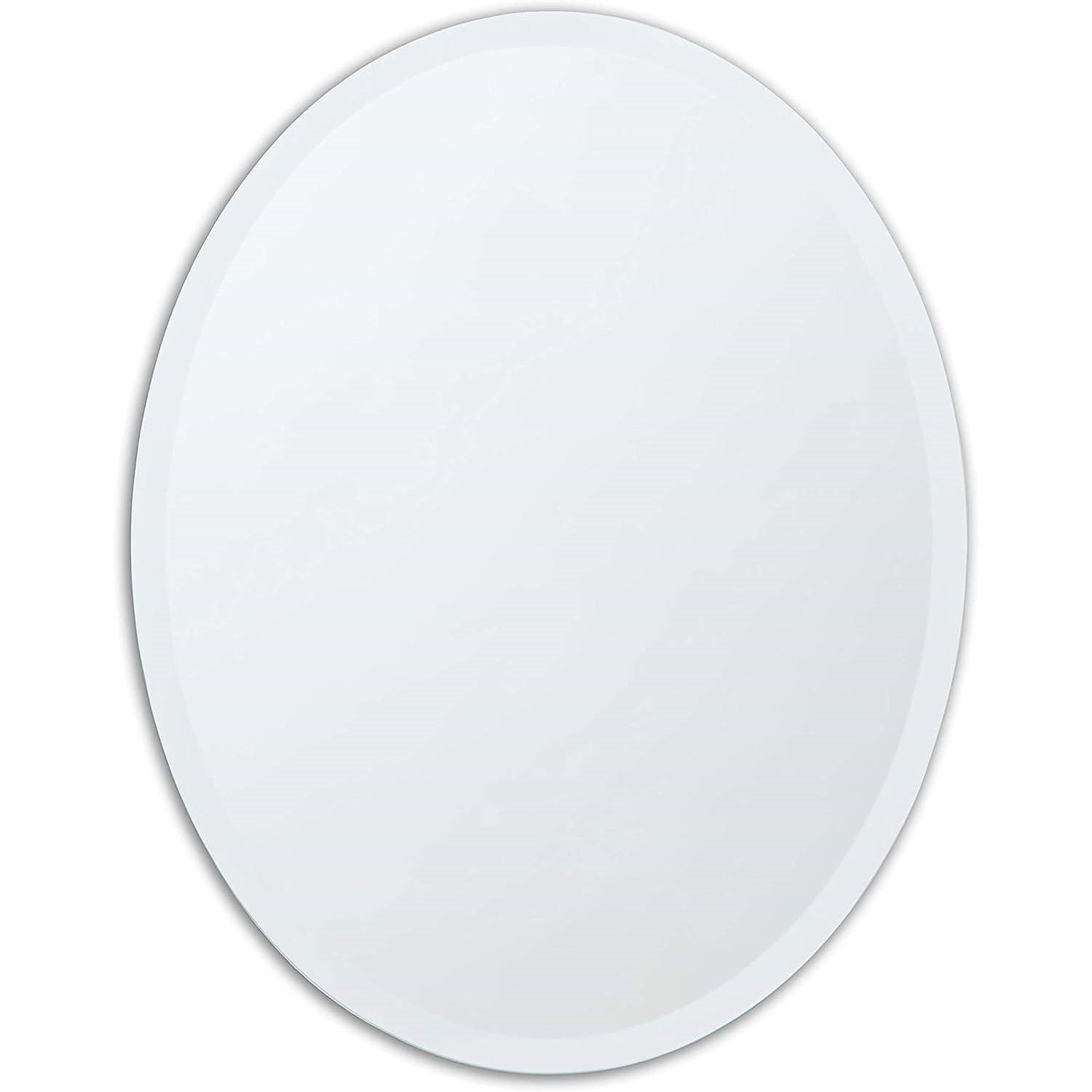 Oval Frameless 36-inch Beveled Bathroom Bedroom Living Room Vanity Wall Mirror LuxuryLifeWay Online Store