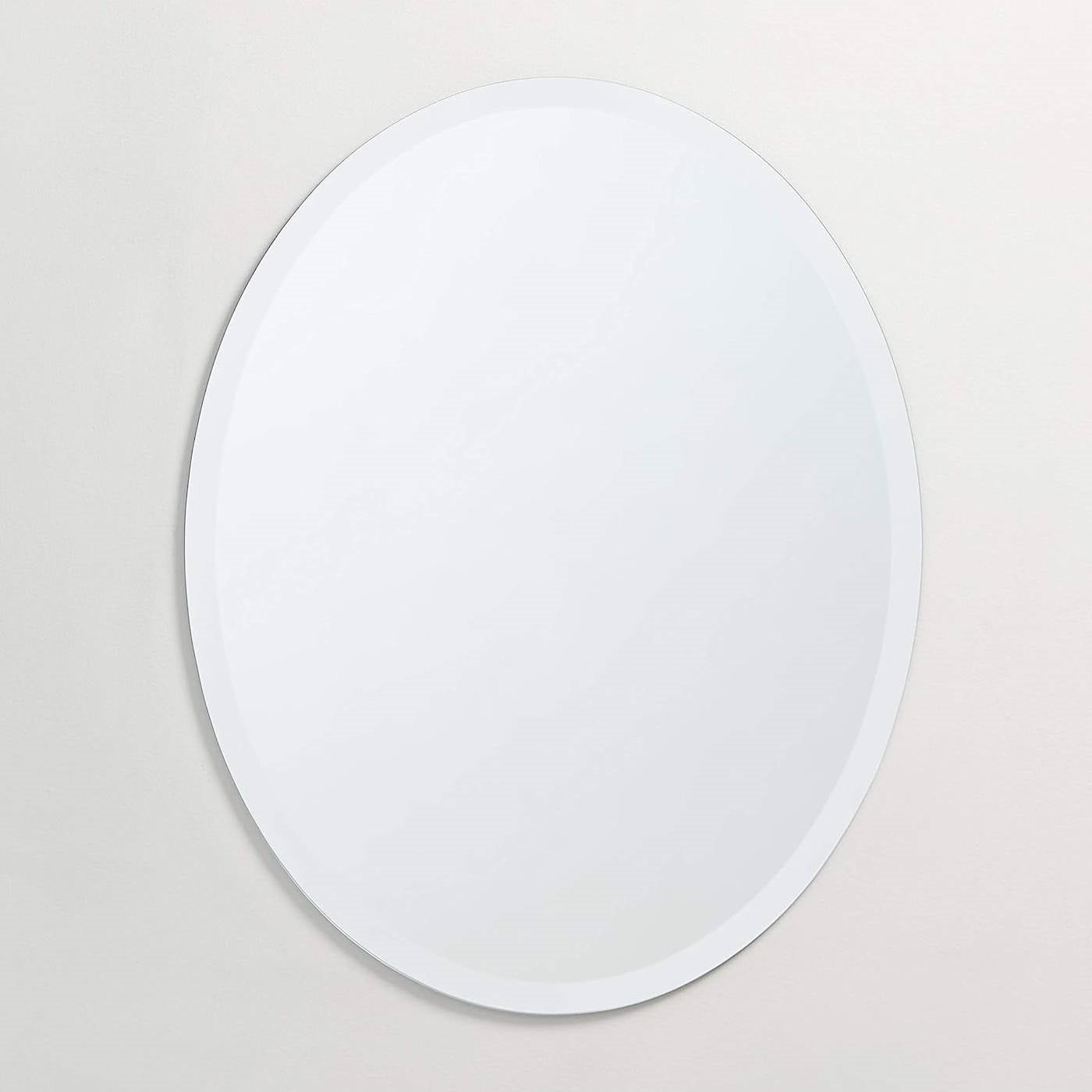 Oval Frameless 36-inch Beveled Bathroom Bedroom Living Room Vanity Wall Mirror LuxuryLifeWay Online Store