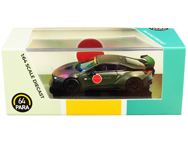 BMW i8 Zero Liberty Walk Dark Green 1/64 Diecast Model Car by Paragon LuxuryLifeWay Online Store
