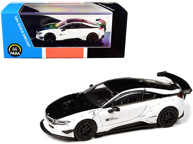BMW i8 Liberty Walk White and Black 1/64 Diecast Model Car by Paragon LuxuryLifeWay Online Store