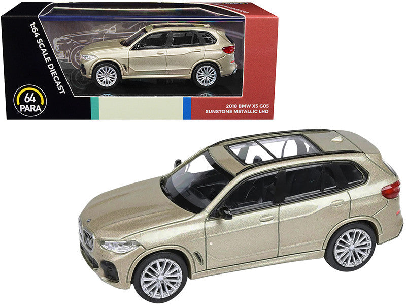 2018 BMW X5 G05 with Sunroof Sunstone Gold Metallic 1/64 Diecast Model Car by Paragon Models LuxuryLifeWay Online Store