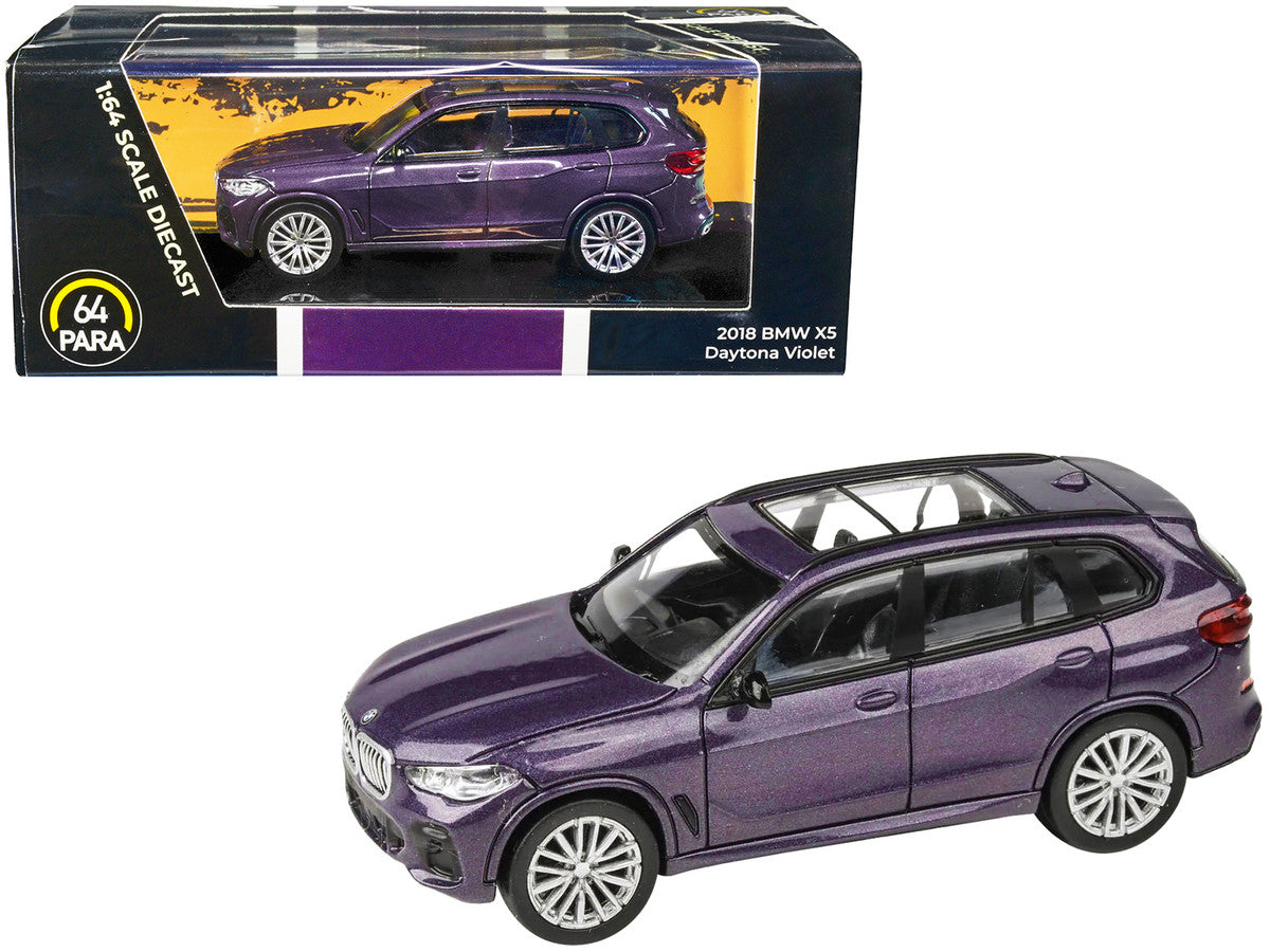 2018 BMW X5 Daytona Violet Metallic with Sunroof 1/64 Diecast Model Car by Paragon Models LuxuryLifeWay Online Store