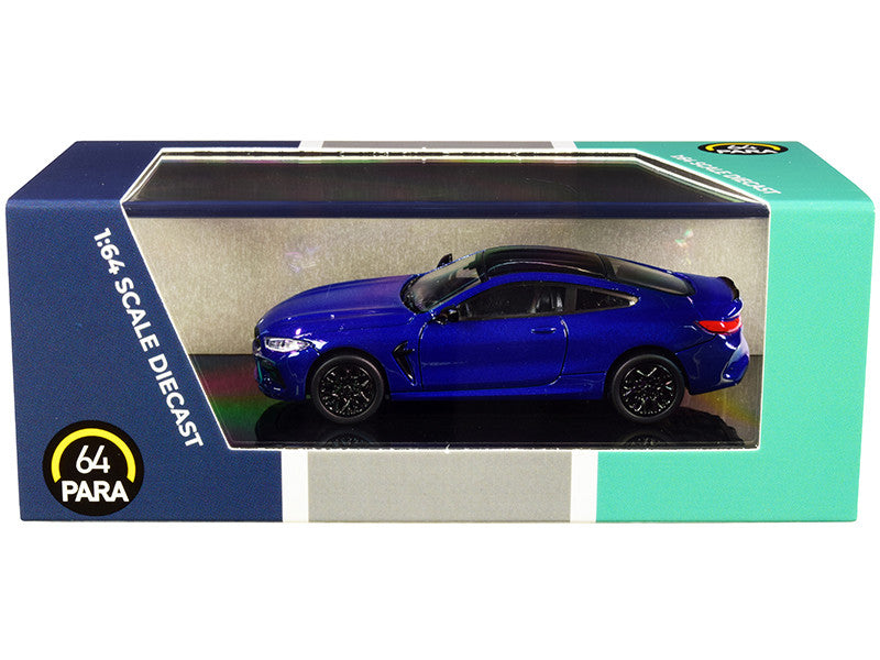 BMW M8 Coupe Marina Bay Blue Metallic with Black Top 1/64 Diecast Model Car by Paragon LuxuryLifeWay Online Store