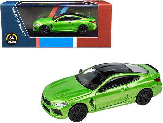 BMW M8 Coupe Java Green Metallic with Black Top 1/64 Diecast Model Car by Paragon LuxuryLifeWay Online Store