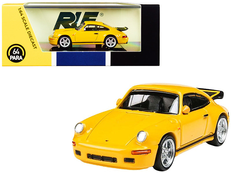 1987 RUF CTR Yellowbird Blossom Yellow 1/64 Diecast Model Car by Paragon LuxuryLifeWay Online Store