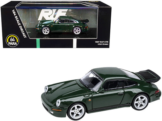 1987 RUF CTR Irish Green 1/64 Diecast Model Car by Paragon Models LuxuryLifeWay Online Store
