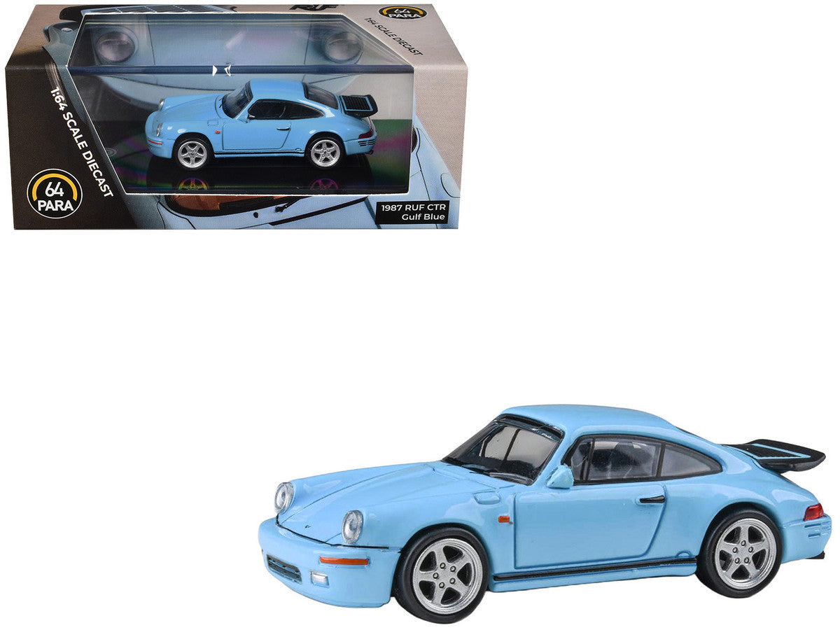 1987 RUF CTR Gulf Blue 1/64 Diecast Model Car by Paragon Models LuxuryLifeWay Online Store