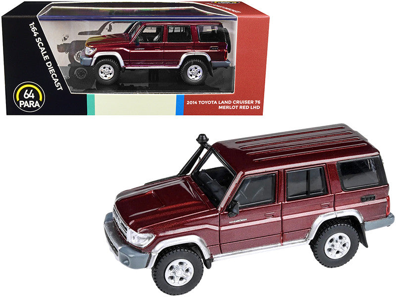 2014 Toyota Land Cruiser 76 Merlot Red Metallic 1/64 Diecast Model Car by Paragon Models LuxuryLifeWay Online Store