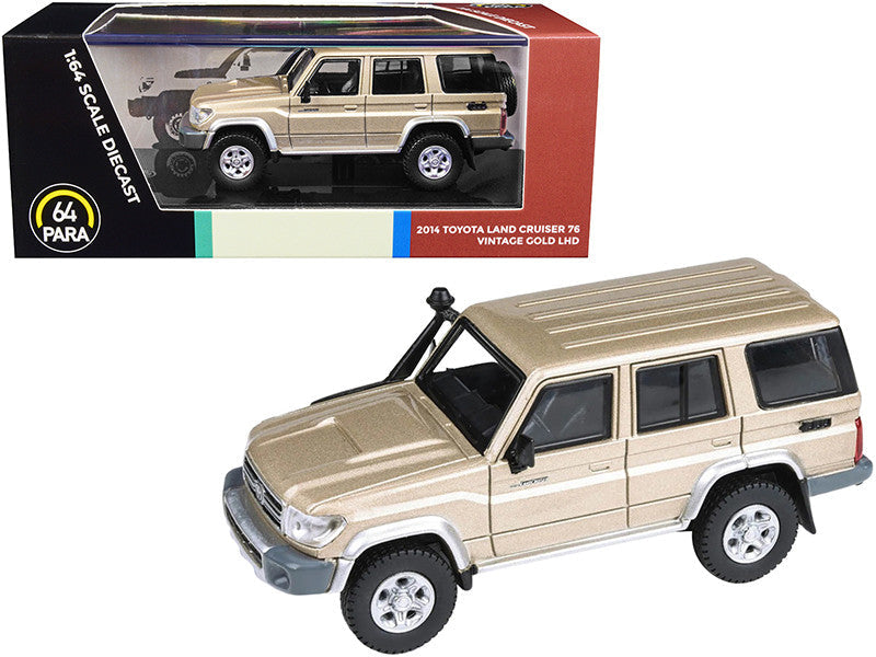 2014 Toyota Land Cruiser 76 Vintage Gold Metallic 1/64 Diecast Model Car by Paragon Models LuxuryLifeWay Online Store