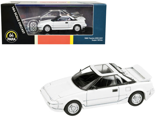 1985 Toyota MR2 MK1 Super White with Sunroof 1/64 Diecast Model Car by Paragon Models LuxuryLifeWay Online Store