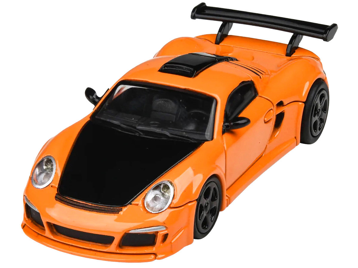 2012 RUF CTR3 Clubsport Orange with Black Hood 1/64 Diecast Model Car by Paragon Models LuxuryLifeWay Online Store