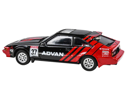 1984 Toyota Celica Supra #37 "ADVAN" Black and Red 1/64 Diecast Model Car by Paragon Models LuxuryLifeWay Online Store