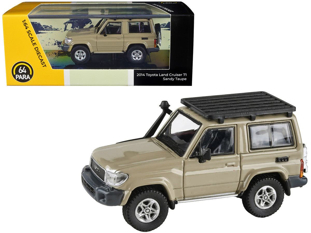 2014 Toyota Land Cruiser 71 SWB (Short Wheel Base) Sandy Taupe Brown 1/64 Diecast Model Car by Paragon Models LuxuryLifeWay Online Store