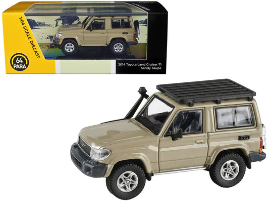 2014 Toyota Land Cruiser 71 SWB (Short Wheel Base) Sandy Taupe Brown 1/64 Diecast Model Car by Paragon Models LuxuryLifeWay Online Store