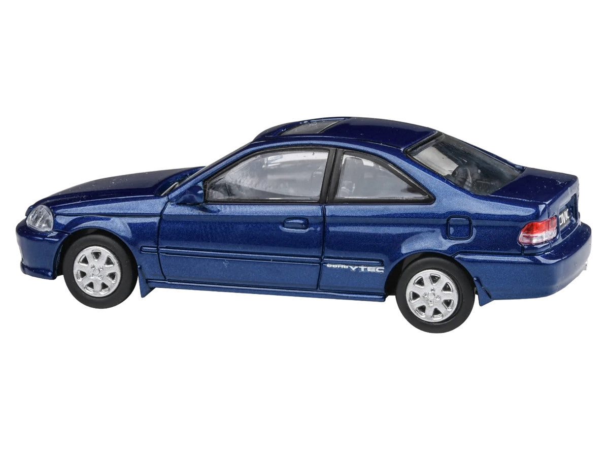 1999 Honda Civic Coupe Electron Blue Pearl Metallic with Sunroof 1/64 Diecast Model Car by Paragon Models LuxuryLifeWay Online Store