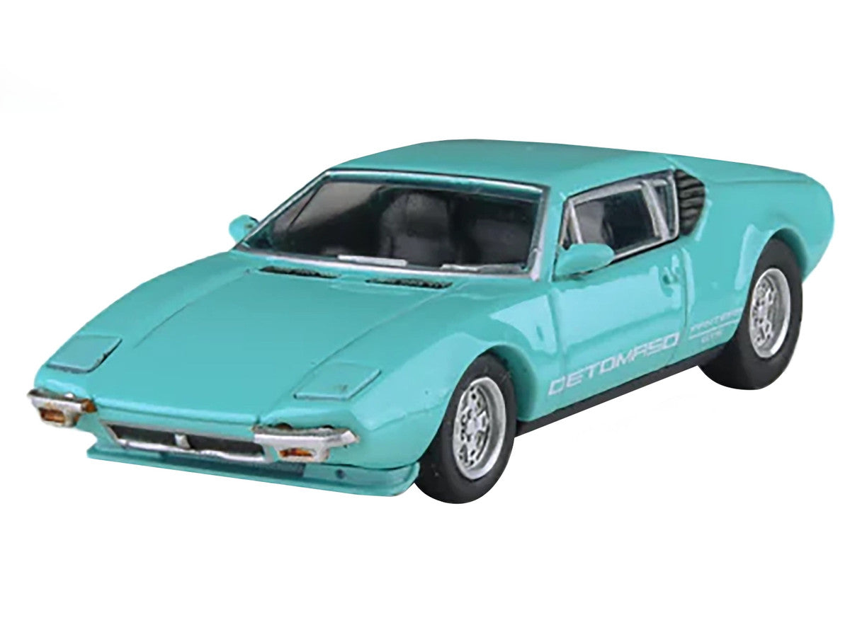 1972 De Tomaso Pantera Verde Aqua 1/64 Diecast Model Car by Paragon Models LuxuryLifeWay Online Store