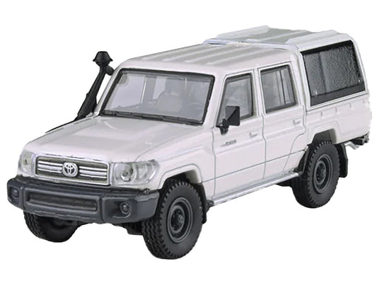 2012 Toyota Land Cruiser LC 79 French Vanilla White with Canopy 1/64 Diecast Model Car by Paragon Models LuxuryLifeWay Online Store