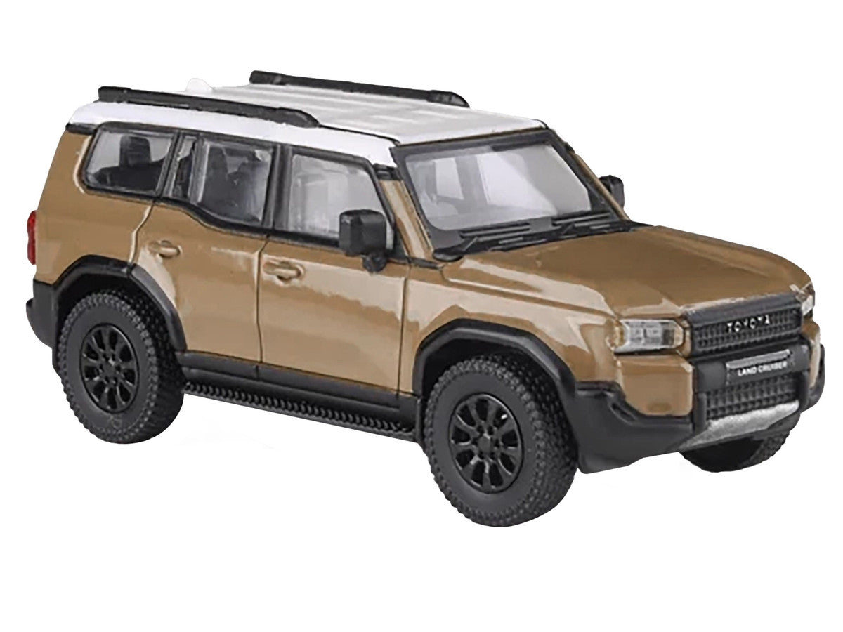 2024 Toyota Land Cruiser 250 Prado Trail Dust Beige with White Top 1/64 Diecast Model Car by Paragon Models LuxuryLifeWay Online Store