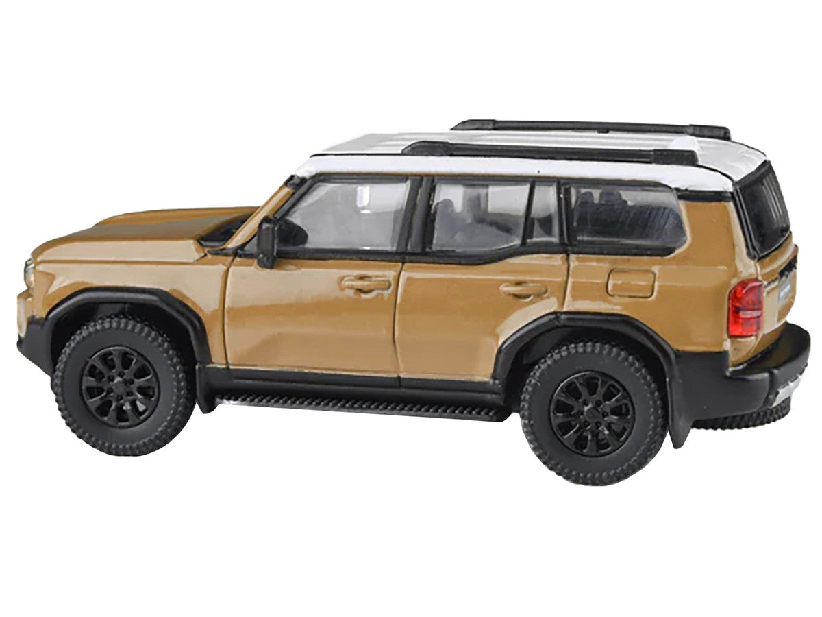 2024 Toyota Land Cruiser 250 Prado Trail Dust Beige with White Top 1/64 Diecast Model Car by Paragon Models LuxuryLifeWay Online Store