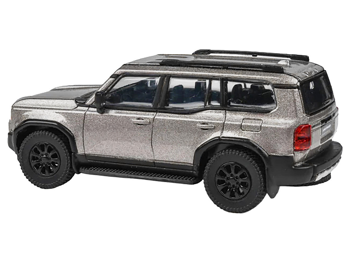 2024 Toyota Land Cruiser 250 Prado Meteor Shower Silver Metallic 1/64 Diecast Model Car by Paragon Models LuxuryLifeWay Online Store