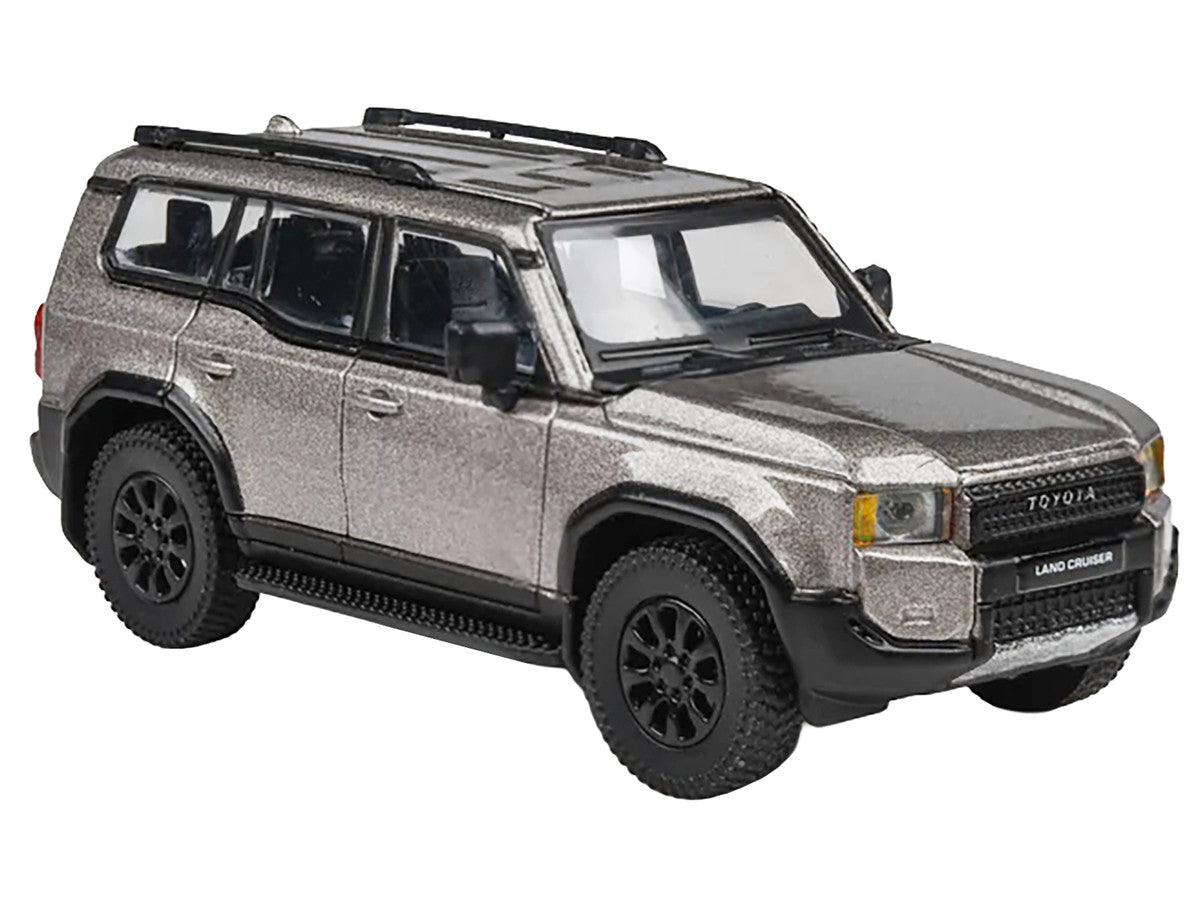 2024 Toyota Land Cruiser 250 Prado Meteor Shower Silver Metallic 1/64 Diecast Model Car by Paragon Models LuxuryLifeWay Online Store