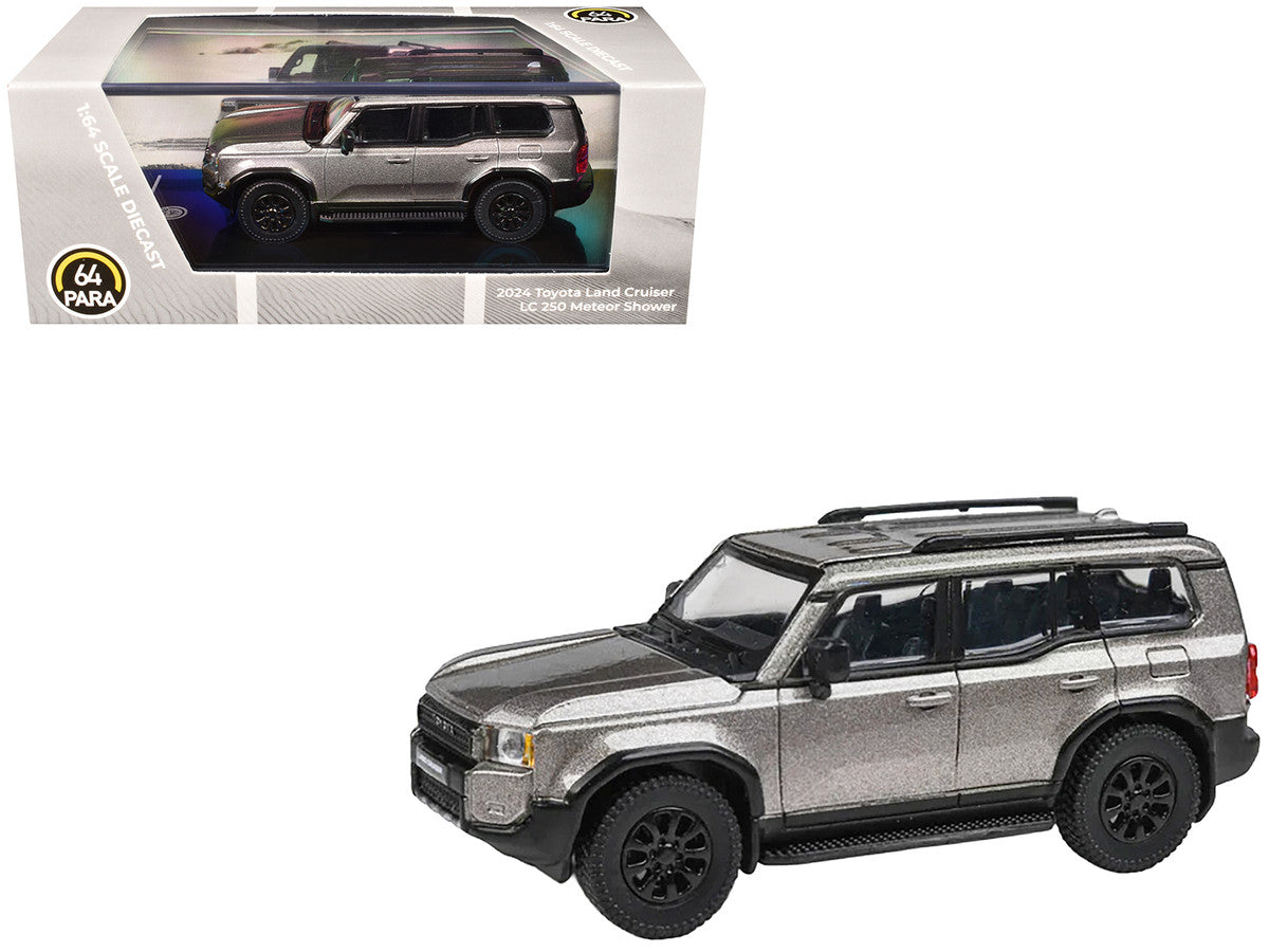2024 Toyota Land Cruiser 250 Prado Meteor Shower Silver Metallic 1/64 Diecast Model Car by Paragon Models LuxuryLifeWay Online Store