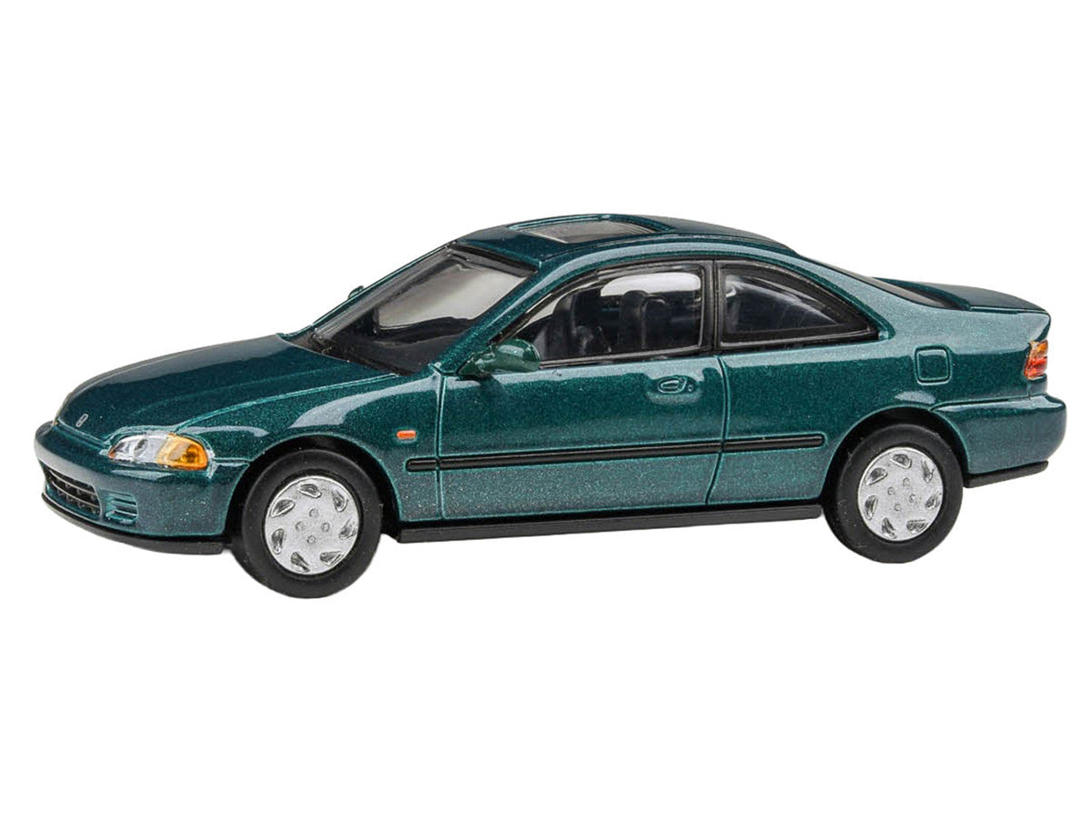 1995 Honda Civic Coupe EJ1 Paradise Blue Green Metallic with Sunroof 1/64 Diecast Model Car by Paragon Models LuxuryLifeWay Online Store