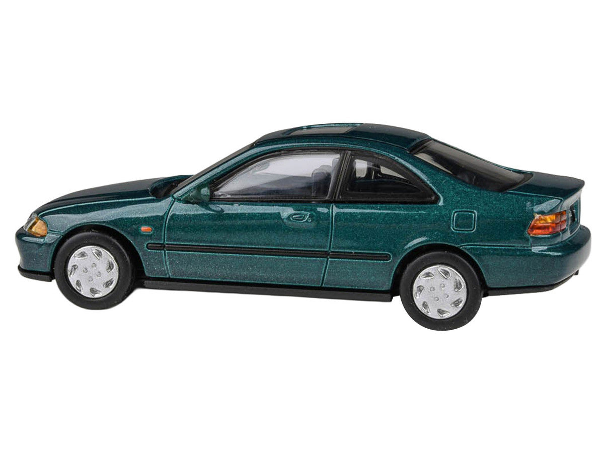 1995 Honda Civic Coupe EJ1 Paradise Blue Green Metallic with Sunroof 1/64 Diecast Model Car by Paragon Models LuxuryLifeWay Online Store