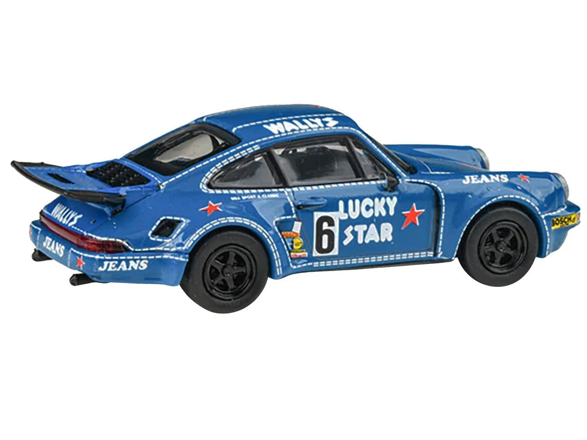 1975 Porsche 911 Carrera RSR 3.0 #6 "Kremer Racing - Wallys Jeans" Blue 1/64 Diecast Model Car by Paragon Models LuxuryLifeWay Online Store