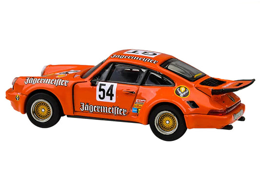 Porsche 911 Carrera RSR 3.0 #54 "Jaegermeister - Kremer" Orange 1/64 Diecast Model Car by Paragon Models LuxuryLifeWay Online Store