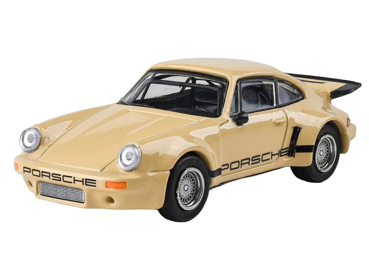 Porsche 911 Carrera RSR 3.0 Sahara Beige with Black Stripes 1/64 Diecast Model Car by Paragon LuxuryLifeWay Online Store