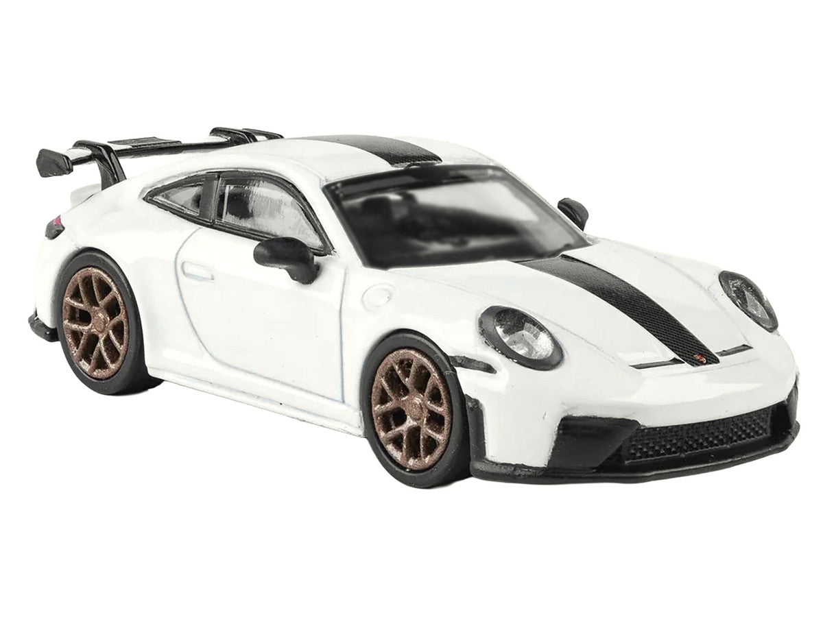 2025 Porsche 911 GT3 (992.2) Grand Prix White with Carbon Stripe 1/64 Diecast Model Car by Paragon LuxuryLifeWay Online Store