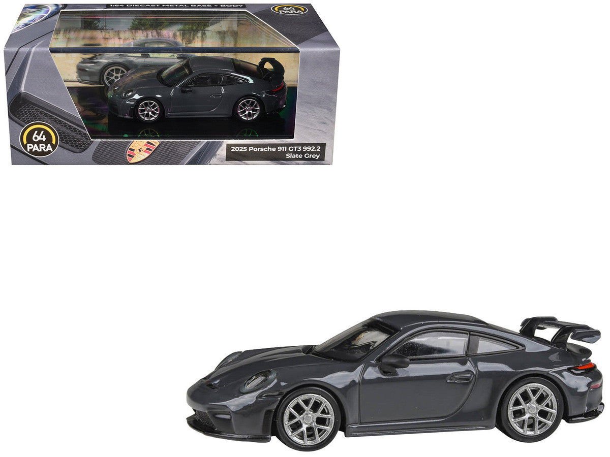 2025 Porsche 911 GT3 (992.2) Slate Gray 1/64 Diecast Model Car by Paragon Models LuxuryLifeWay Online Store