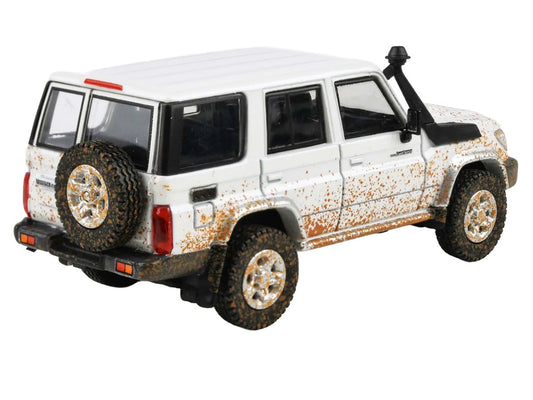 2014 Toyota Land Cruiser 76 White (Dirty Off Road Effect) 1/64 Diecast Model Car by Paragon Models LuxuryLifeWay Online Store
