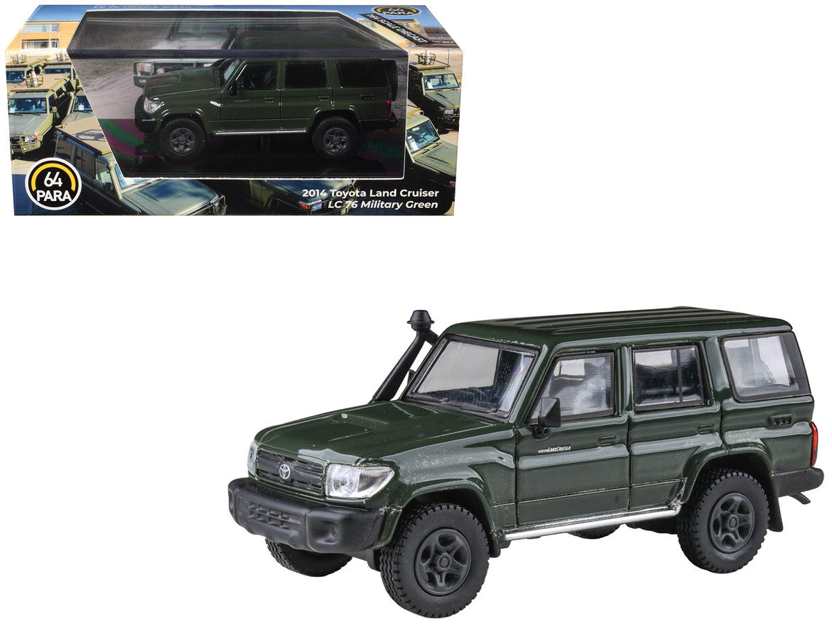 2014 Toyota Land Cruiser LC 76 Military Green 1/64 Diecast Model Car by Paragon Models LuxuryLifeWay Online Store