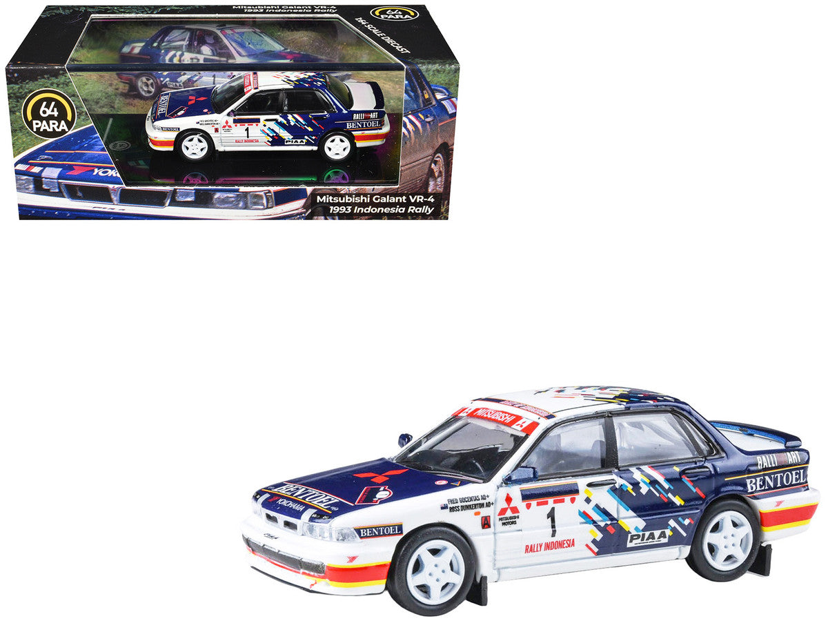 Mitsubishi Galant VR-4 RHD (Right Hand Drive) #1 Ross Dunkerton - Fred Gocentas "Rally Indonesia" (1993) 1/64 Diecast Model Car by Paragon Models LuxuryLifeWay Online Store