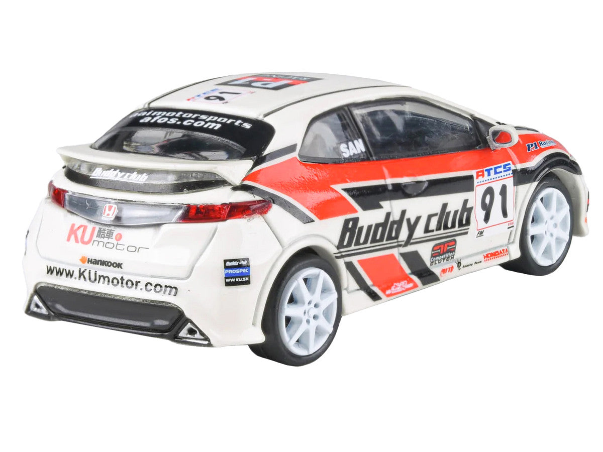 2007 Honda Civic Type R FN2 RHD (Right Hand Drive) #91 "Buddy Club - Asian Touring Car Series" (2012) 1/64 Diecast Model Car by Paragon Models LuxuryLifeWay Online Store